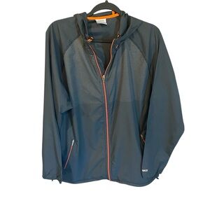 Nike Black and Orange Hooded Jacket